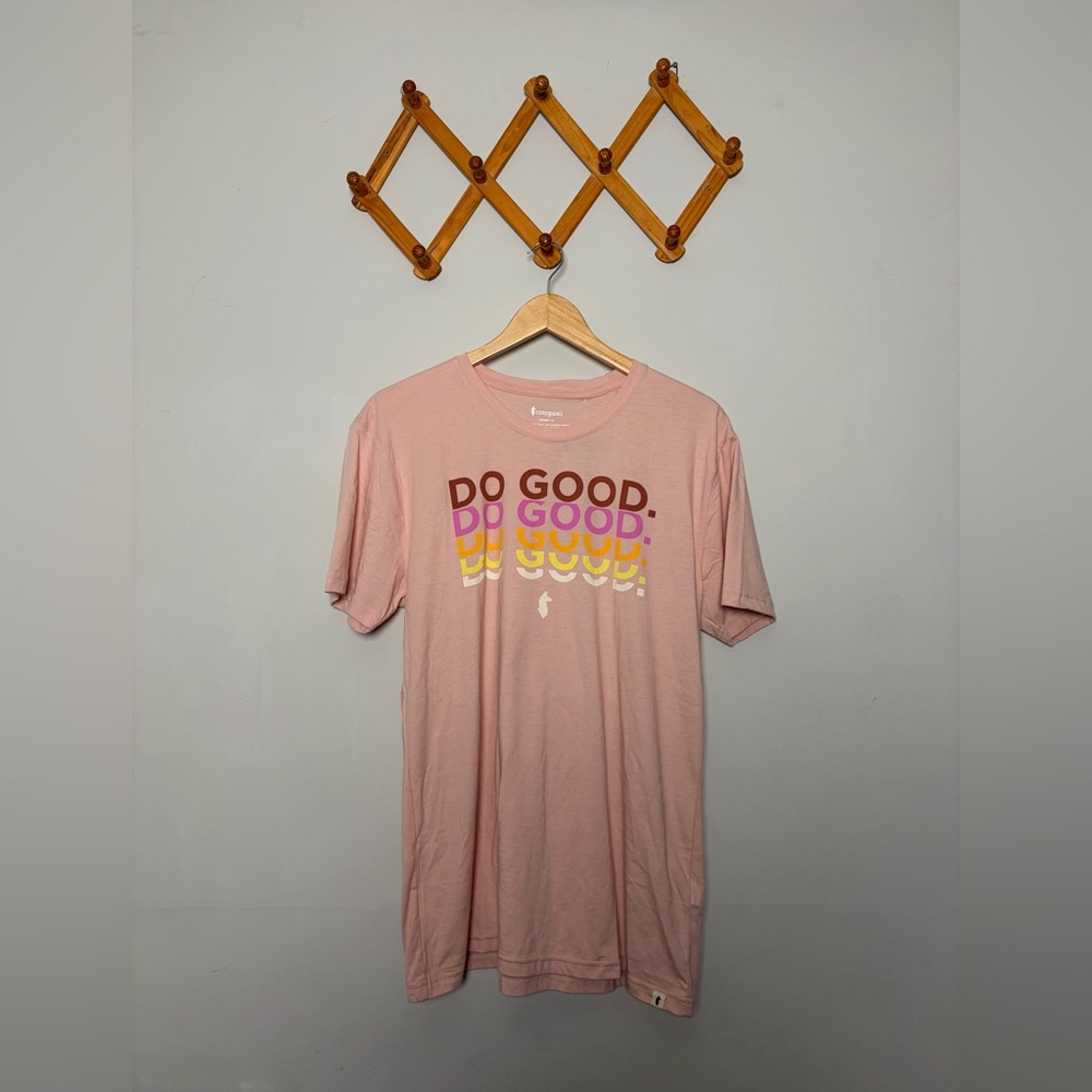 Cotopaxi Do Good Repeat T-Shirt Women’s XL Pink/Sand NWT Outdoor Hiking Flawed